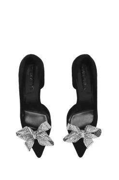 'Regal Bow Court 90' Suede Heels