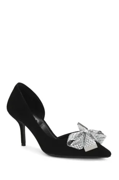 'Regal Bow Court 90' Suede Heels