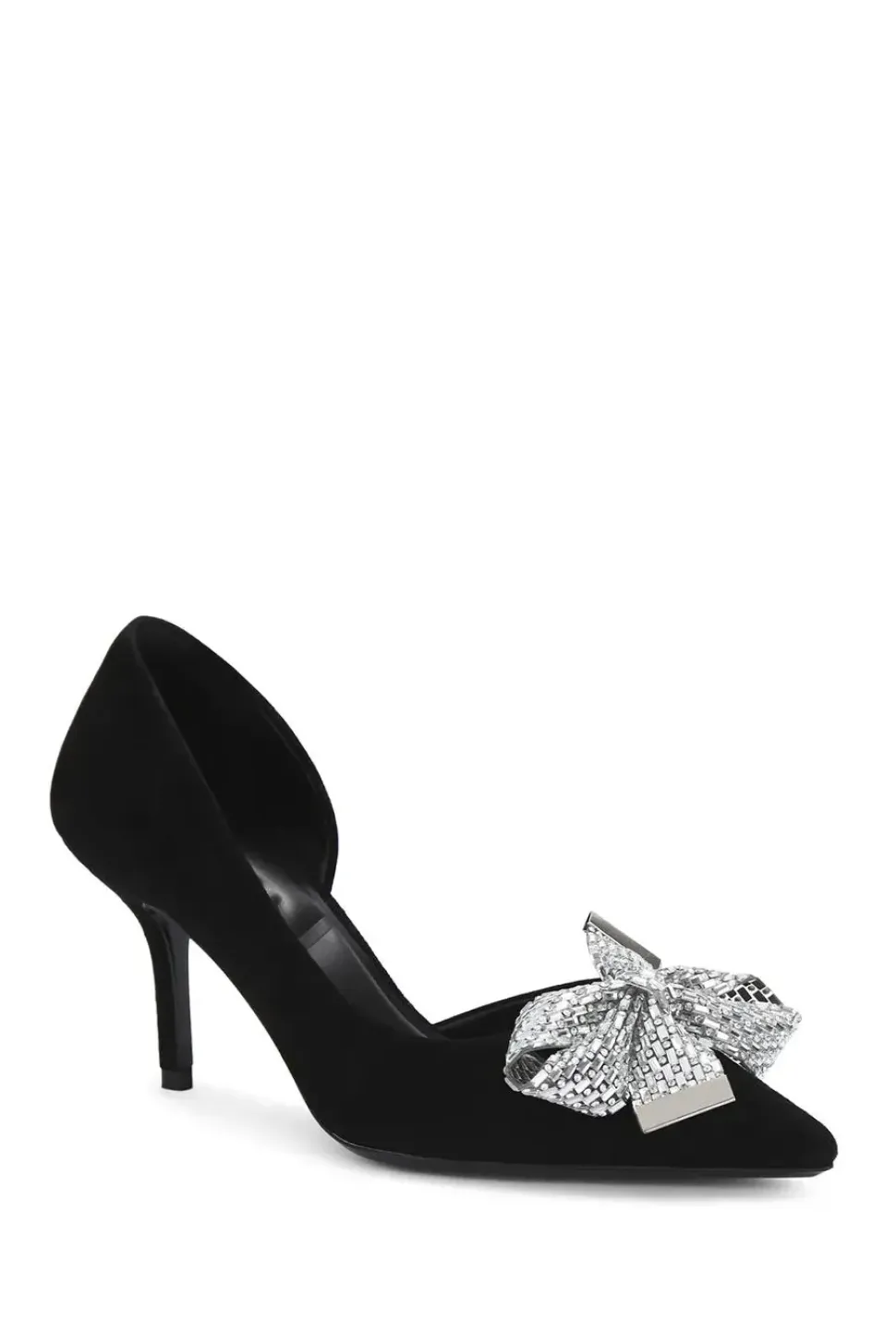 'Regal Bow Court 90' Suede Heels
