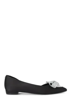 'Regal Bow Flat' Satin Flats
