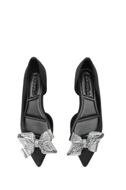 'Regal Bow Flat' Satin Flats