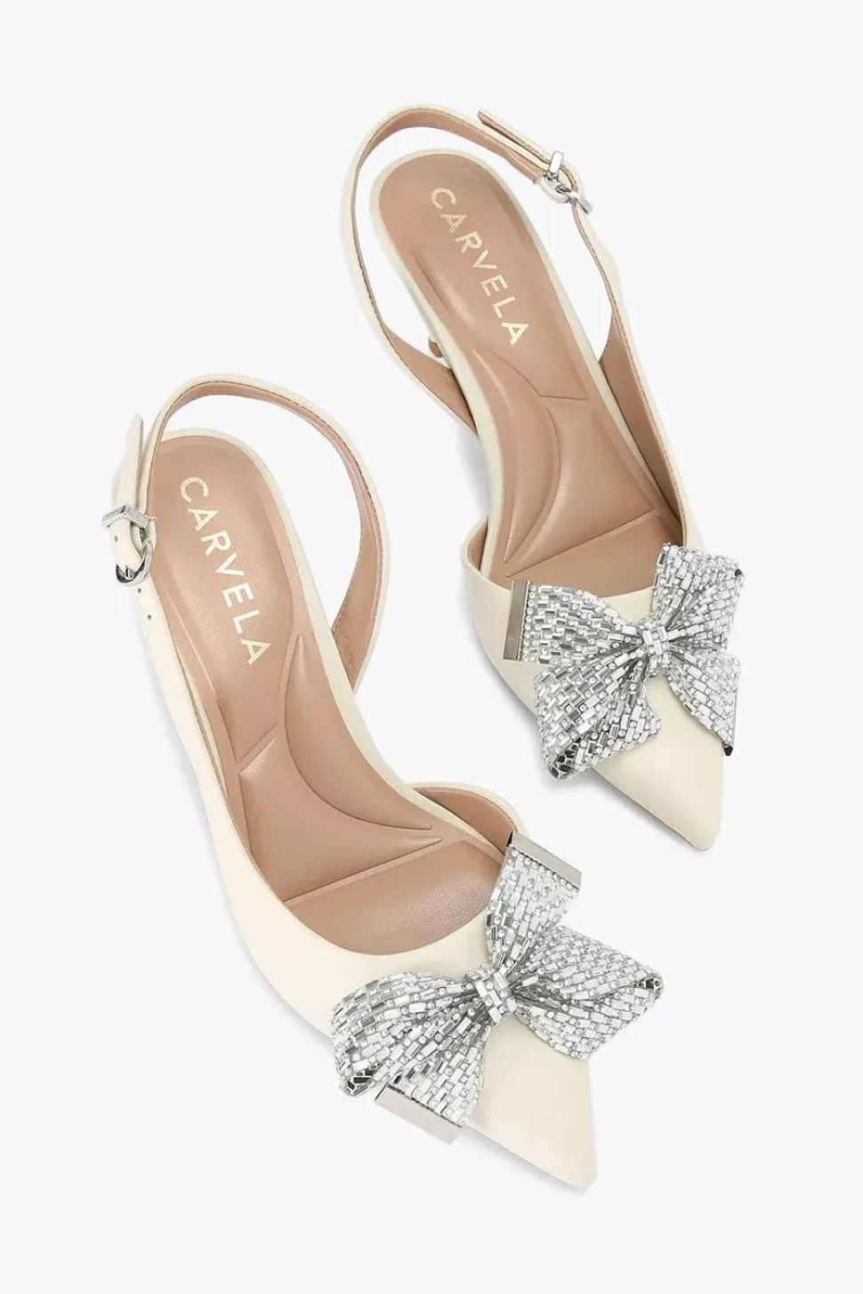 'Regal Bow Sling 2' Leather Heels