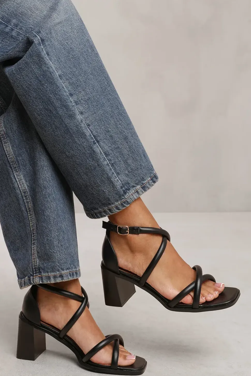 'Rida' Cross Over Multi Strap Heels
