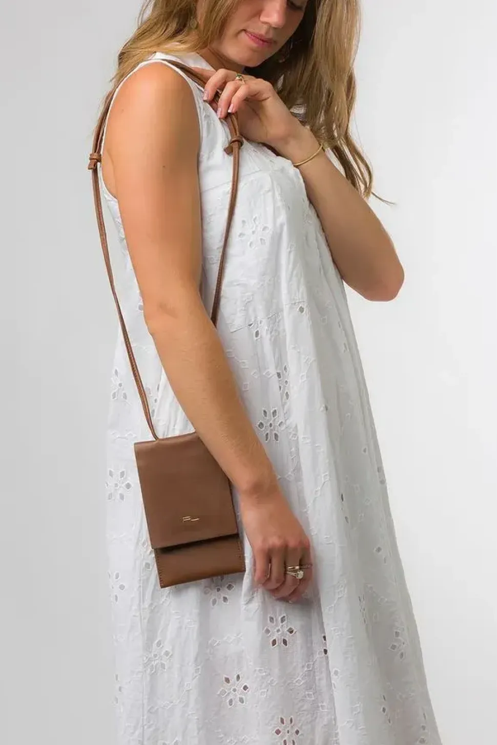 'Rina' Nappa Leather Cross Body Phone Bag