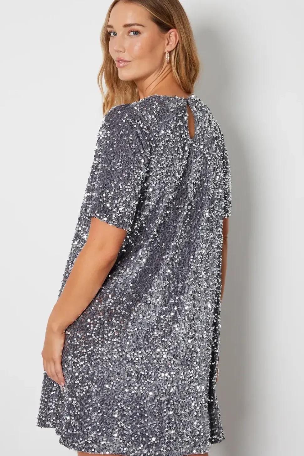 'Rocky' Sequin Velour Mini Party Dress