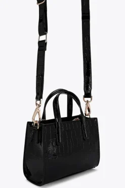 'Roma Crossbody' Croc Print Bag