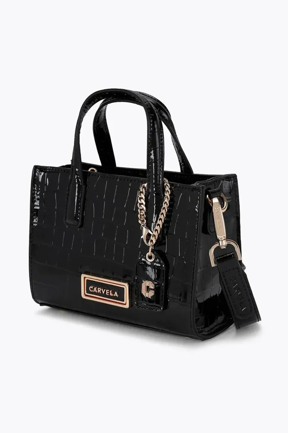 'Roma Crossbody' Croc Print Bag