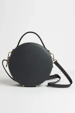 'Rome' Round Circle Crossbody Bag with Snake Strap