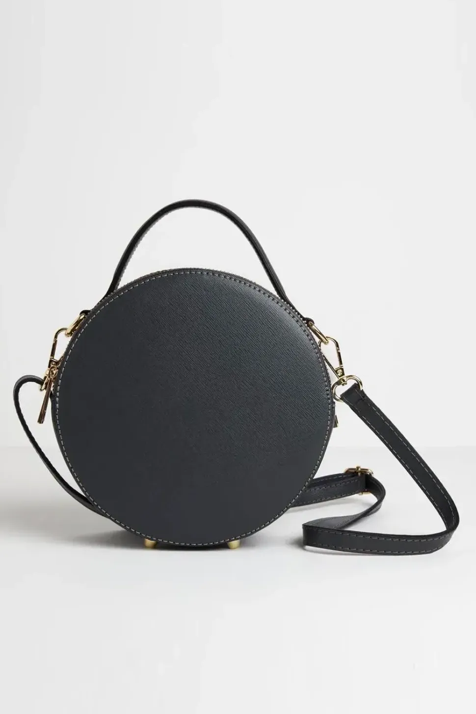 'Rome' Round Circle Crossbody Bag with Snake Strap
