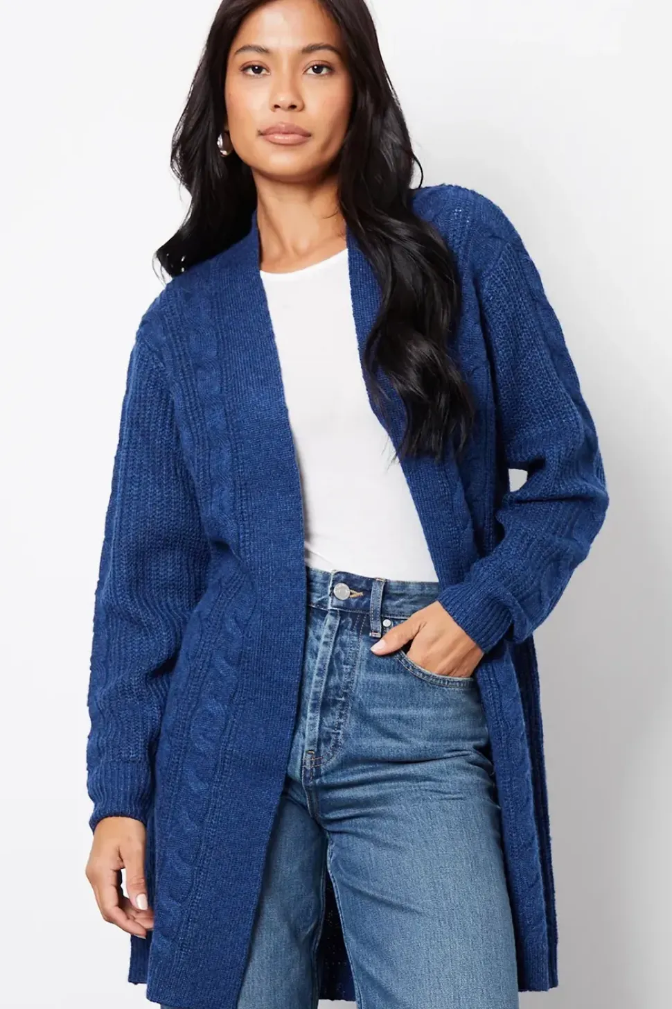 'Rozanna' Cable Knit Cardigan