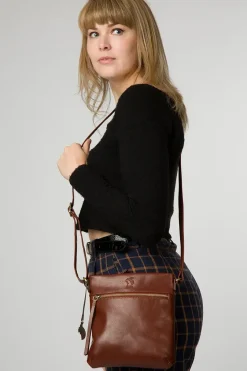 'Sable' Leather Cross Body Bag