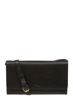 'Saffron' Nappa Leather Cross Body Clutch Bag