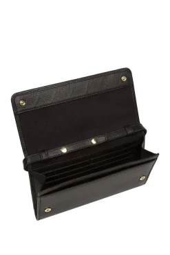 'Saffron' Nappa Leather Cross Body Clutch Bag