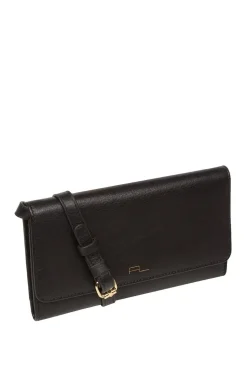 'Saffron' Nappa Leather Cross Body Clutch Bag