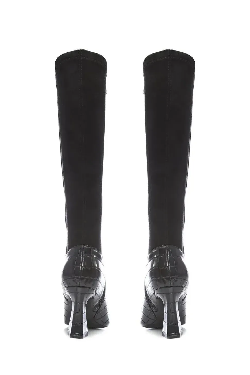 'Sarisa' Patent Mocc Croc Heeled Boots