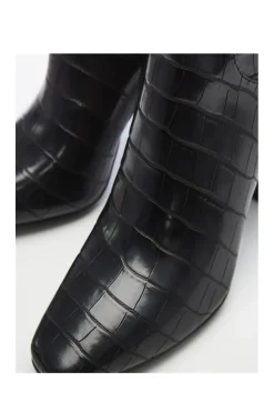 'Sarisa' Patent Mocc Croc Heeled Boots