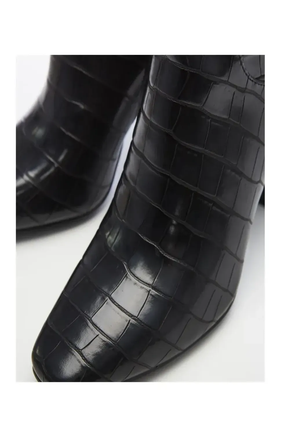 'Sarisa' Patent Mocc Croc Heeled Boots