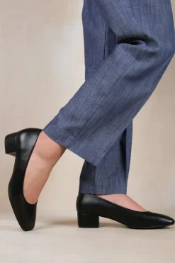 'Seattle' Low Block Heel With Square Toe