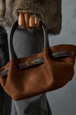 'Selene' Nappa Leather Cross Body Clutch Bag