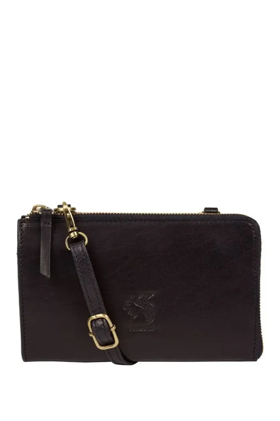 'Senga' Leather Cross Body Clutch Bag