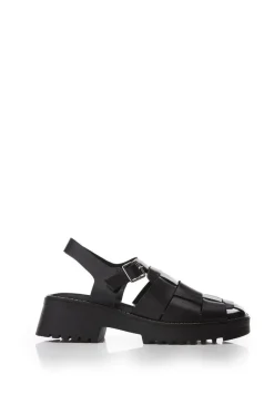'Sh Acropolis' Leather Flatforms