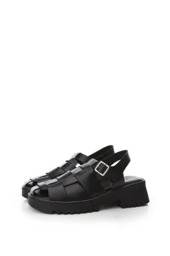 'Sh Acropolis' Leather Flatforms