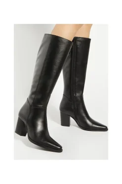 'Silahs' Leather Knee High Boots