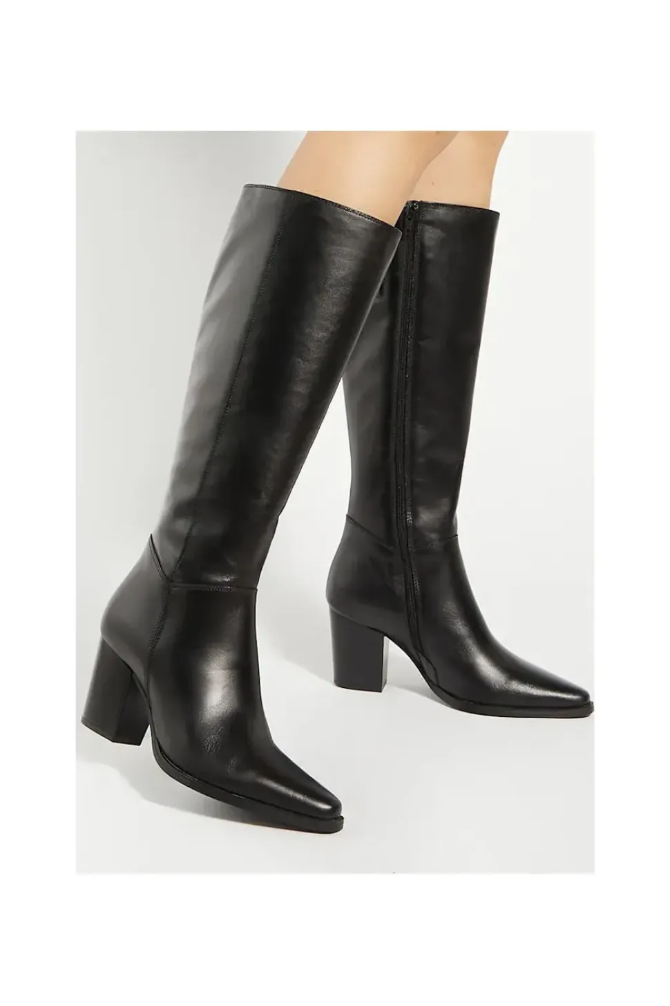 'Silahs' Leather Knee High Boots