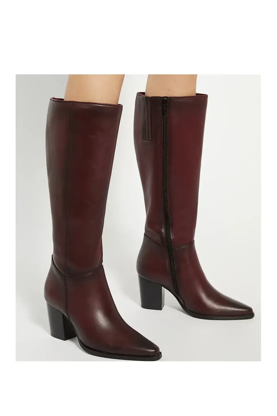 'Silahs' Leather Knee High Boots
