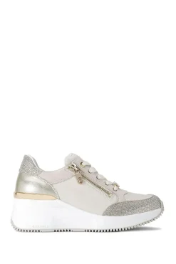 'Skyline Wedge Sneaker' Leather Trainers