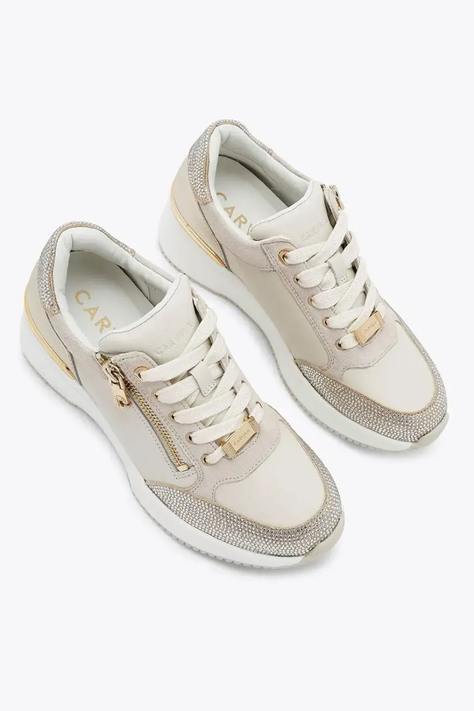 'Skyline Wedge Sneaker' Leather Trainers