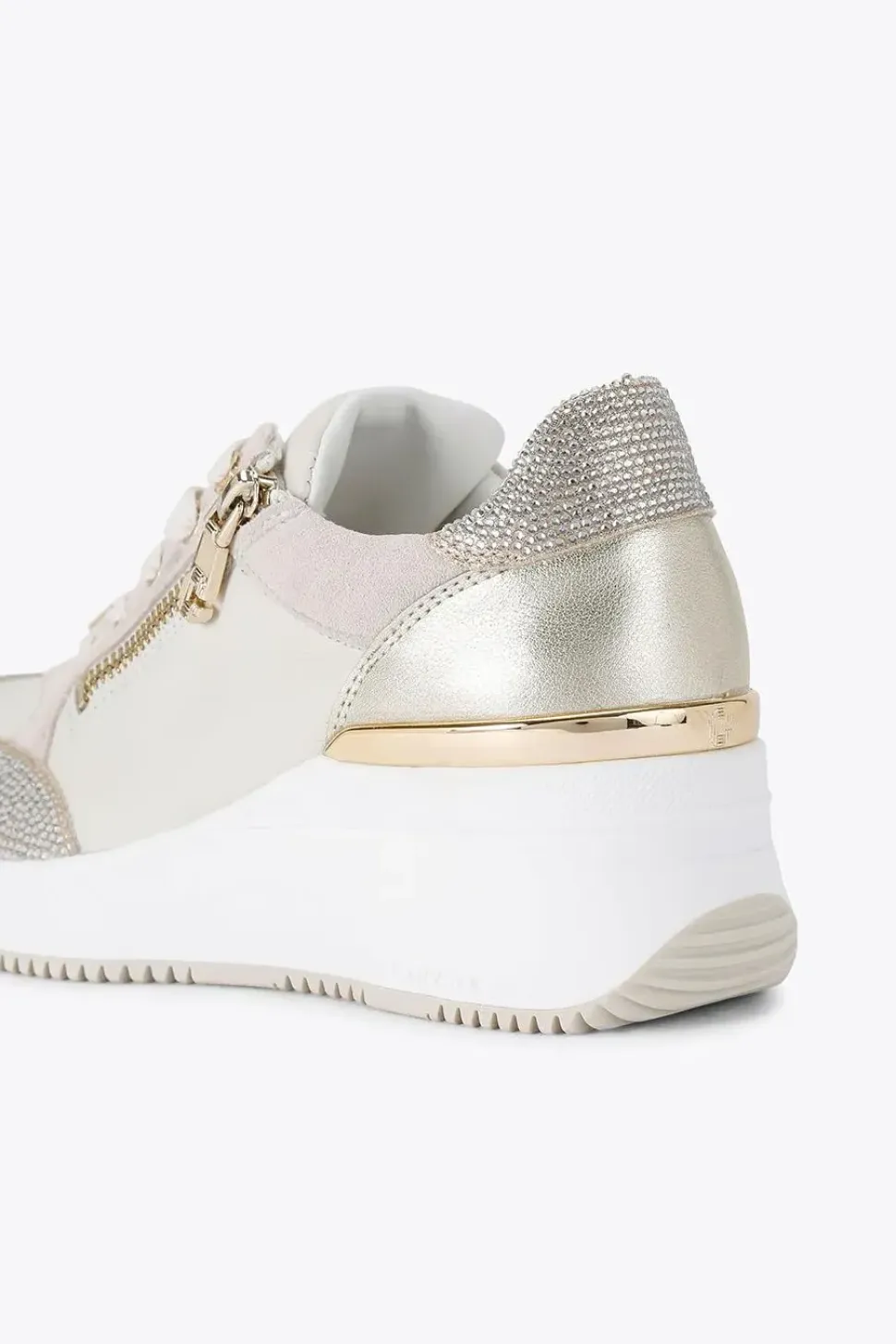 'Skyline Wedge Sneaker' Leather Trainers