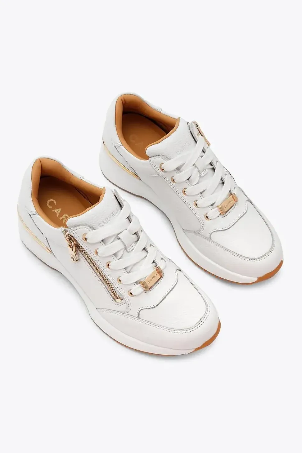 'Skyline Wedge Sneaker' Leather Trainers