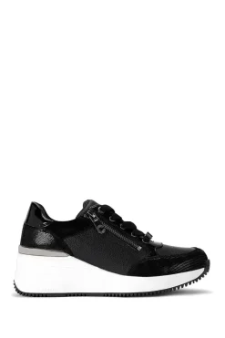 'Skyline Wedge Sneaker' Leather Trainers