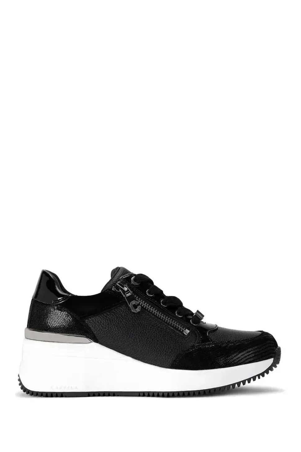 'Skyline Wedge Sneaker' Leather Trainers
