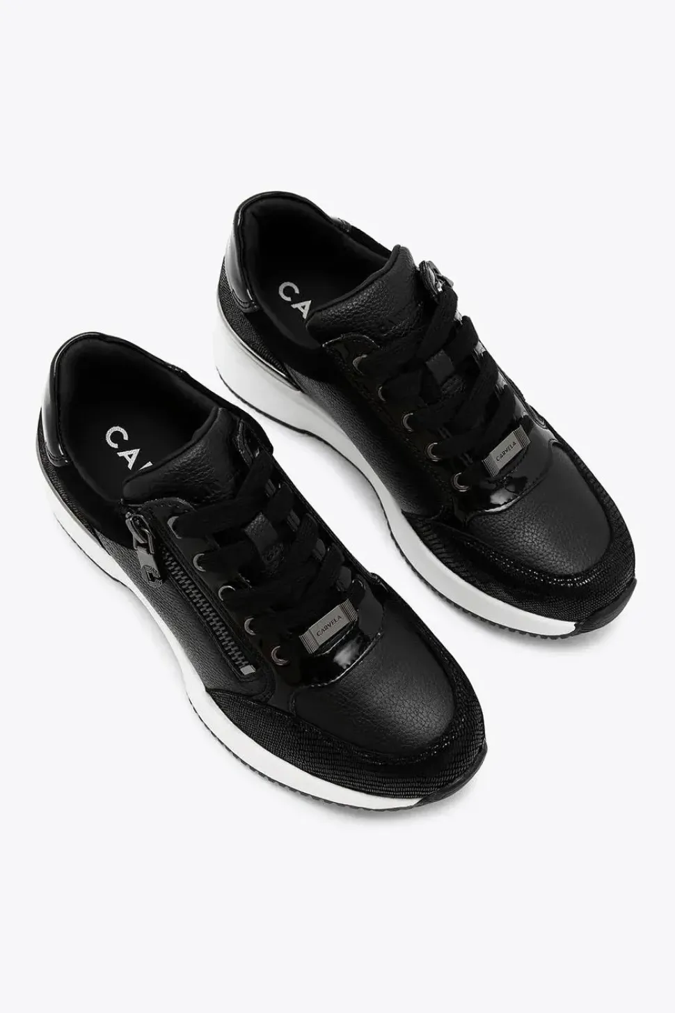 'Skyline Wedge Sneaker' Leather Trainers
