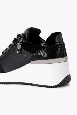 'Skyline Wedge Sneaker' Leather Trainers