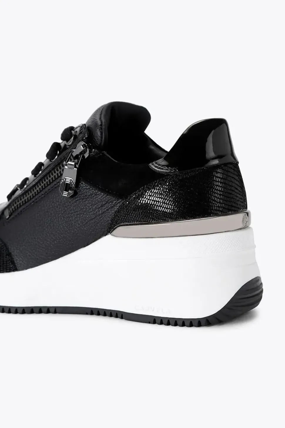 'Skyline Wedge Sneaker' Leather Trainers