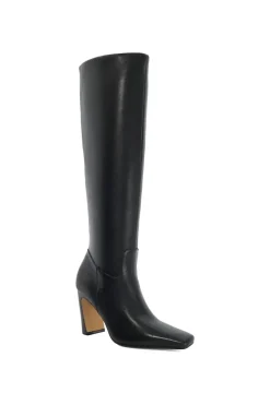 'Sliding' Leather Knee High Boots