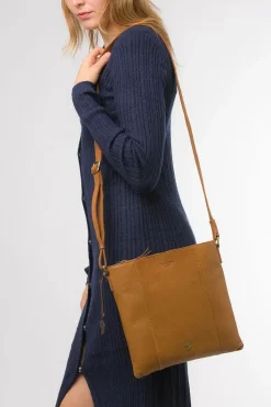 'Sol' Leather Cross Body Clutch Bag