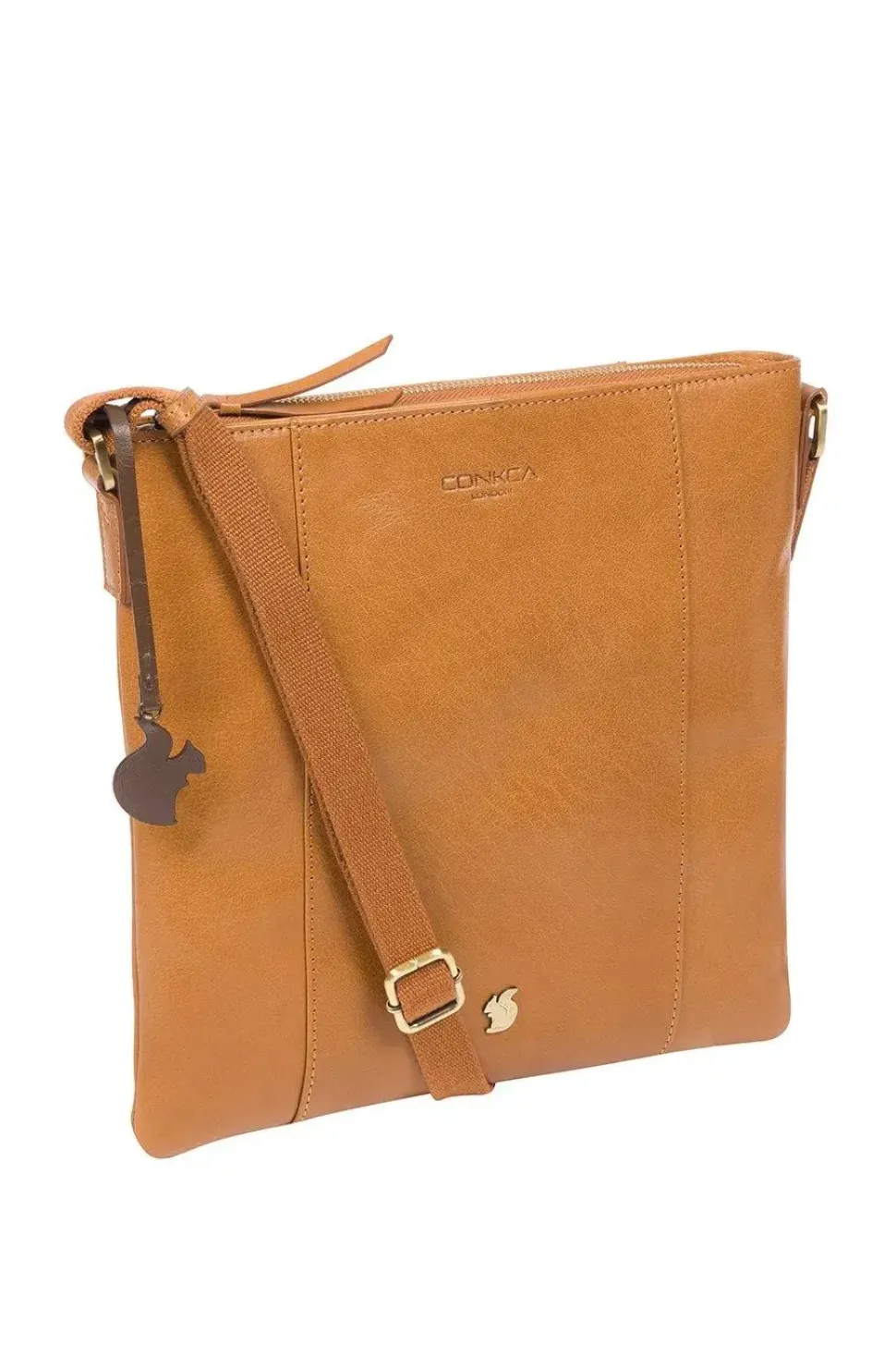 'Sol' Leather Cross Body Clutch Bag