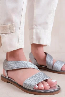 'Studio' Flat Sandals With Threaded Wide Straps