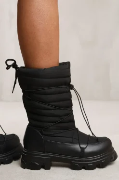 'Susie' Puffer Quilted Boot With Chunky Soles