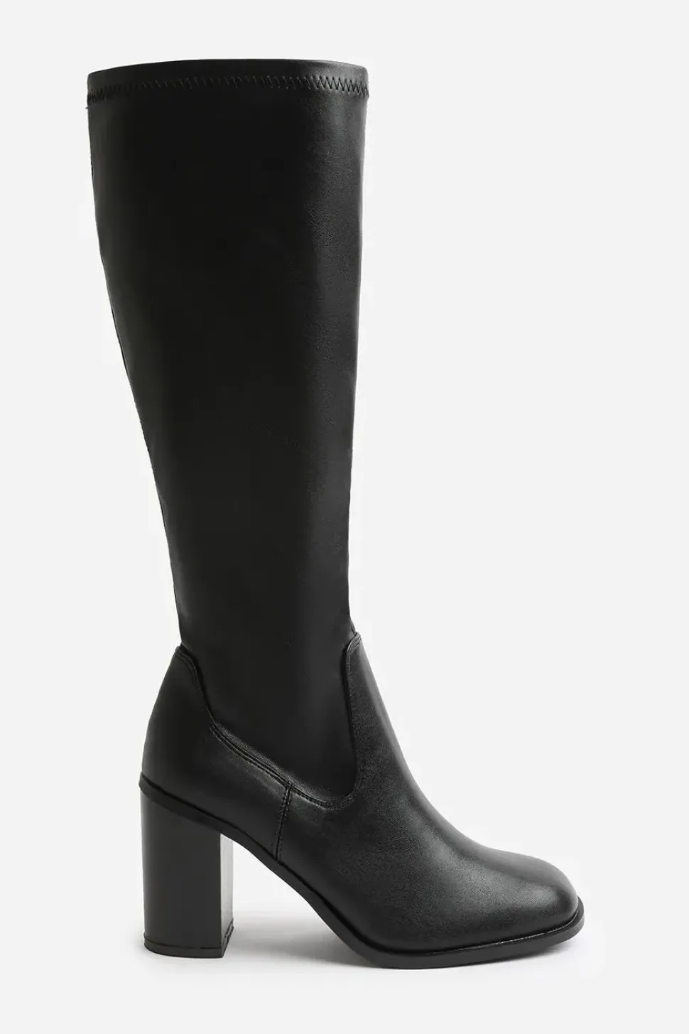 'Talia' Knee High Boots High Block Heel