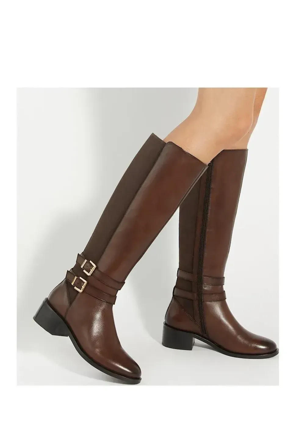 'Tatter' Leather Knee High Boots