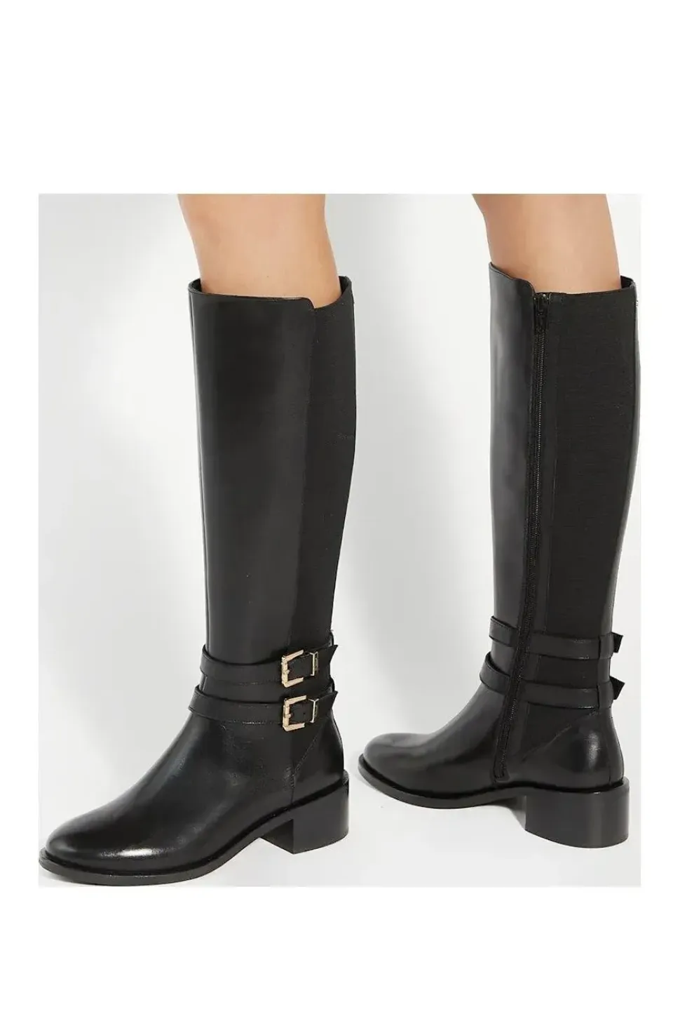 'Tatter' Leather Knee High Boots