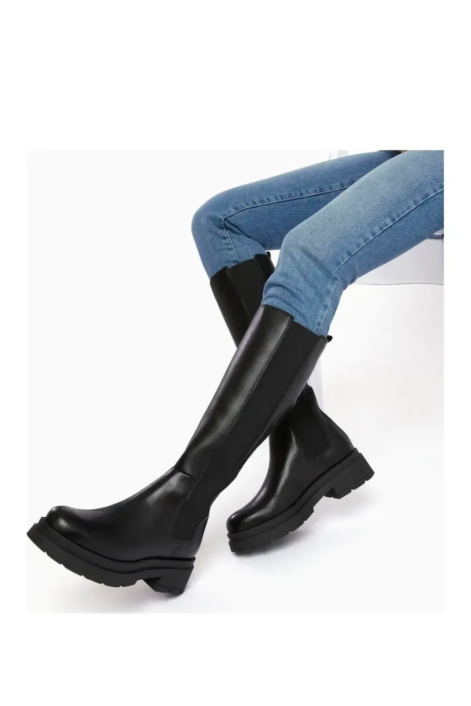 'Tempas' Leather Knee High Boots