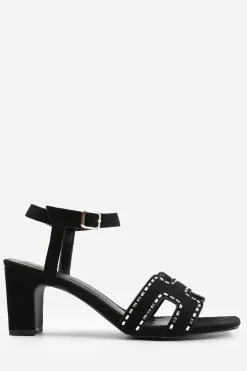 'Tinsley' Low Block Heel With Cut Out Detailing And Diamantes
