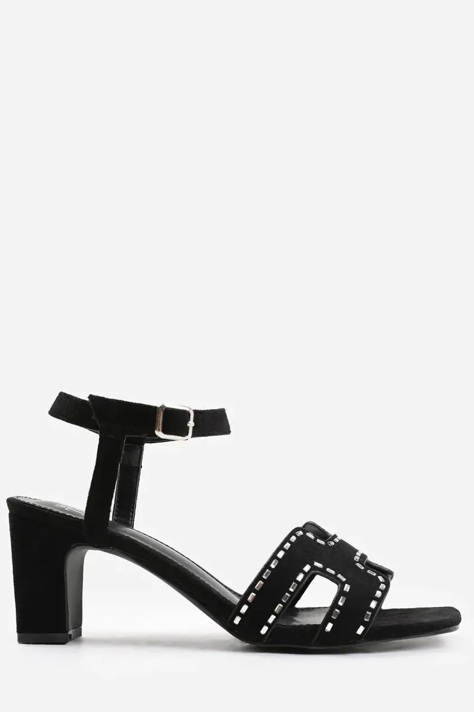 'Tinsley' Low Block Heel With Cut Out Detailing And Diamantes