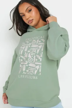 'Tropical' Abstract Print Hoodie